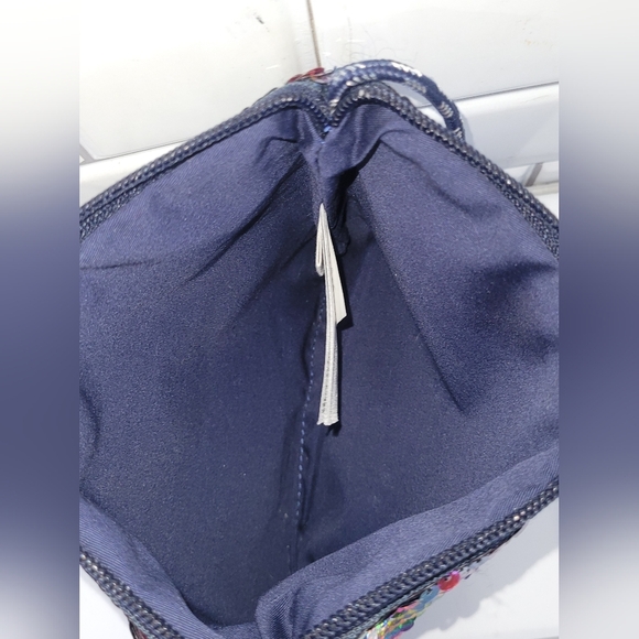 Gap Ladies Small Rainbow Multi Colored Sequin Shoulder Purse Zip Closure Measu - Picture 5 of 6